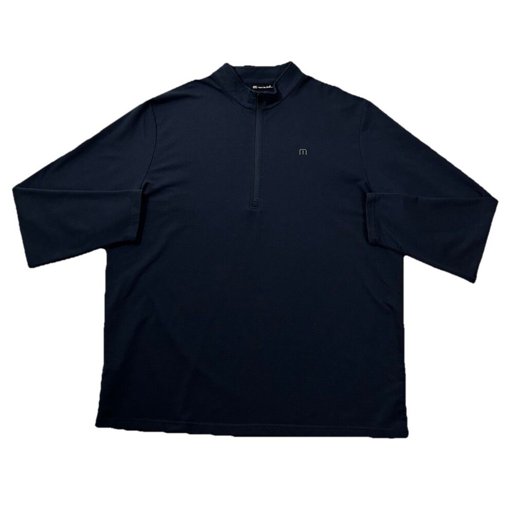 TRAVIS MATHEW Cloud Quarter Zip Pullover Mens XXXL Navy Performance Fleece Soft